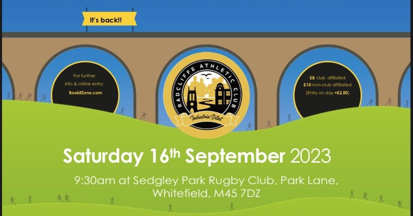Fancy a challenge? It's less than 6 weeks to go to the Radcliffe 5k! It's suitable for all abilities and is part of the CLGP series 🏃🏃‍♀️💛🖤💛🖤 bookitzone.com/john_gibbs_1/p…