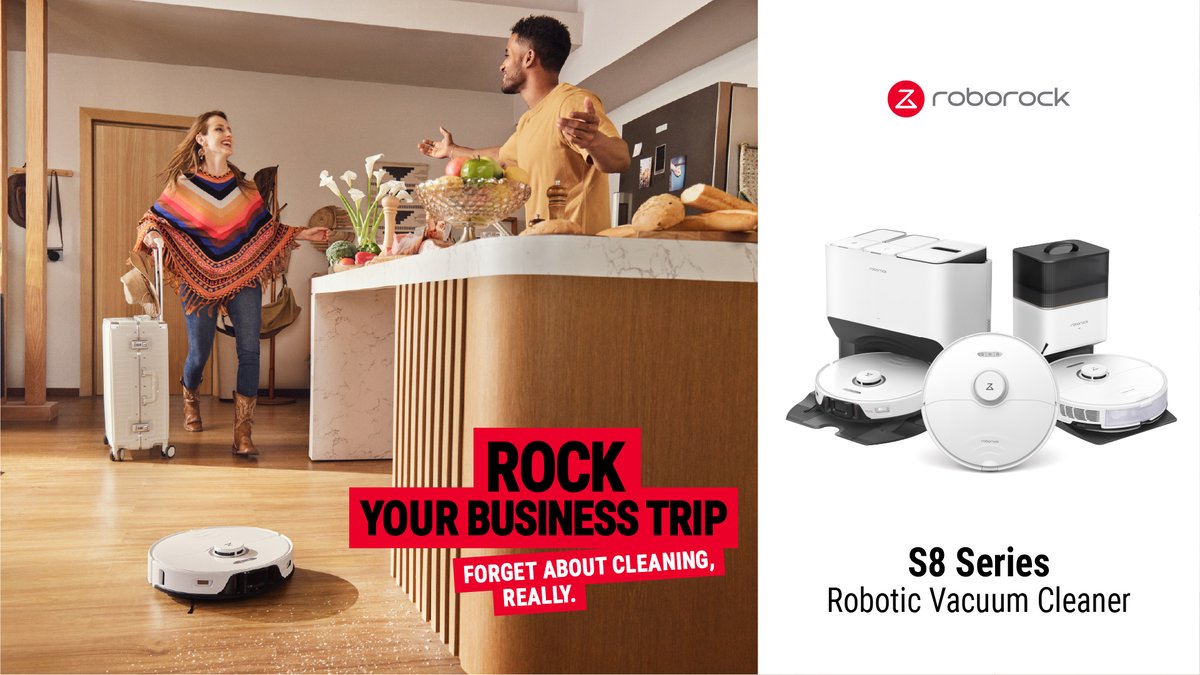 Make your business trips stress-free with the Roborock S8 Pro Ultra! 👍😊Program it to clean your kids' room daily from 9 am to 10 am and surf the web guilt-free, knowing that the Roborock S8 Pro Ultra has your back! 🤖 #Roborock #S8ProUltra #StressFreeTraveling