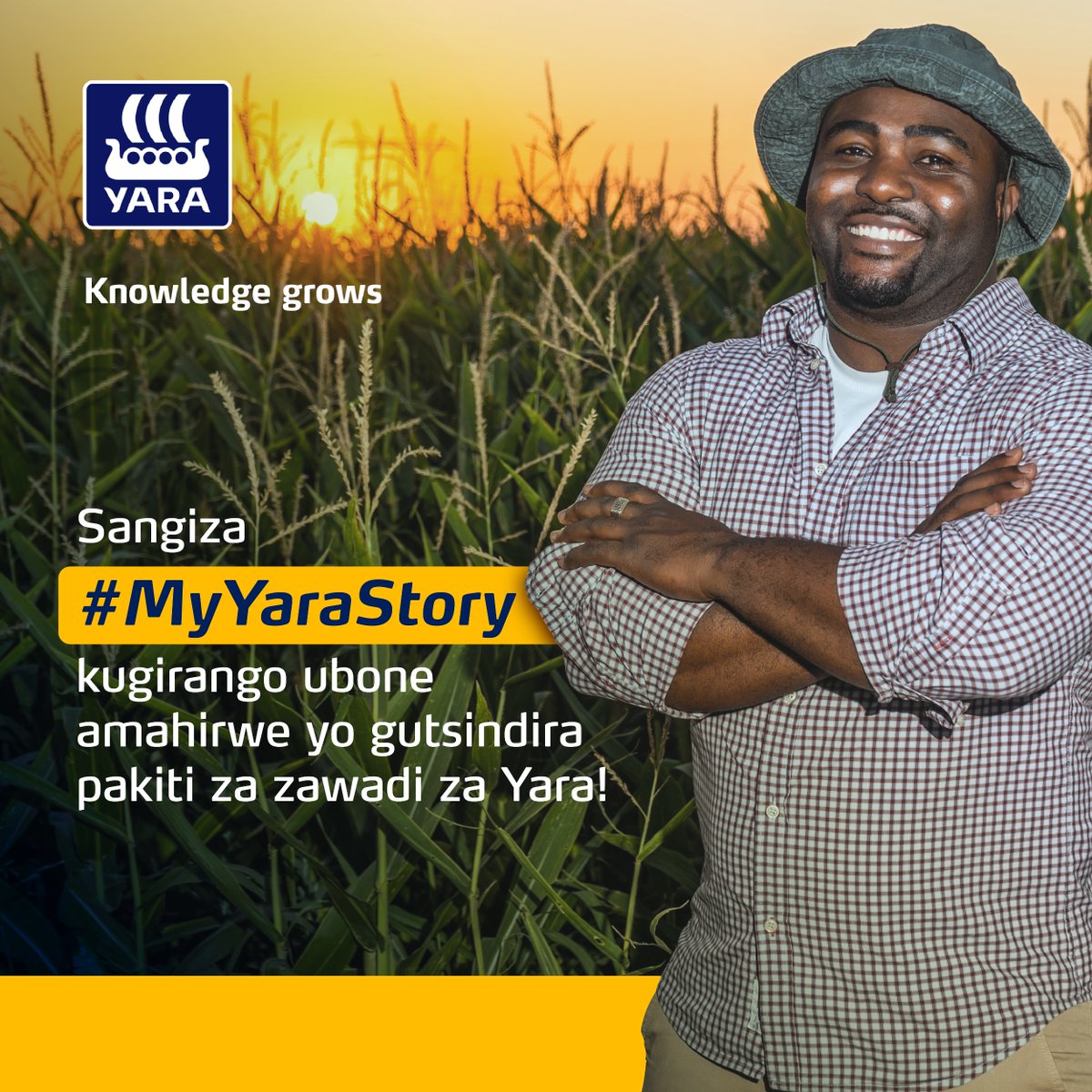Ni gute Yara yagufashije mu buhinzi bwawe? Dusangize inkuru yawe ya #MyYaraStory kugirango ubone amahirwe yo gutoranywa utsindire kandi unatahane ibicuruzwa bya Yara.

Dusangize inkuru zawe nonaha! #IfumbireNiYara