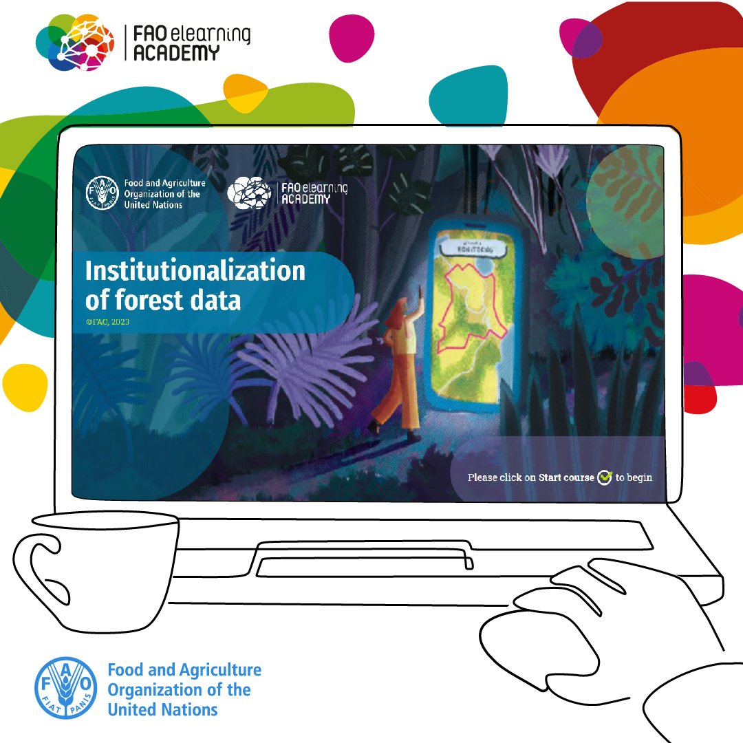 Complete the @FAO free eLearning course “Institutionalization of #ForestData” and get a digital badge. Enrol now: bit.ly/3QboXJC #ClimateAction