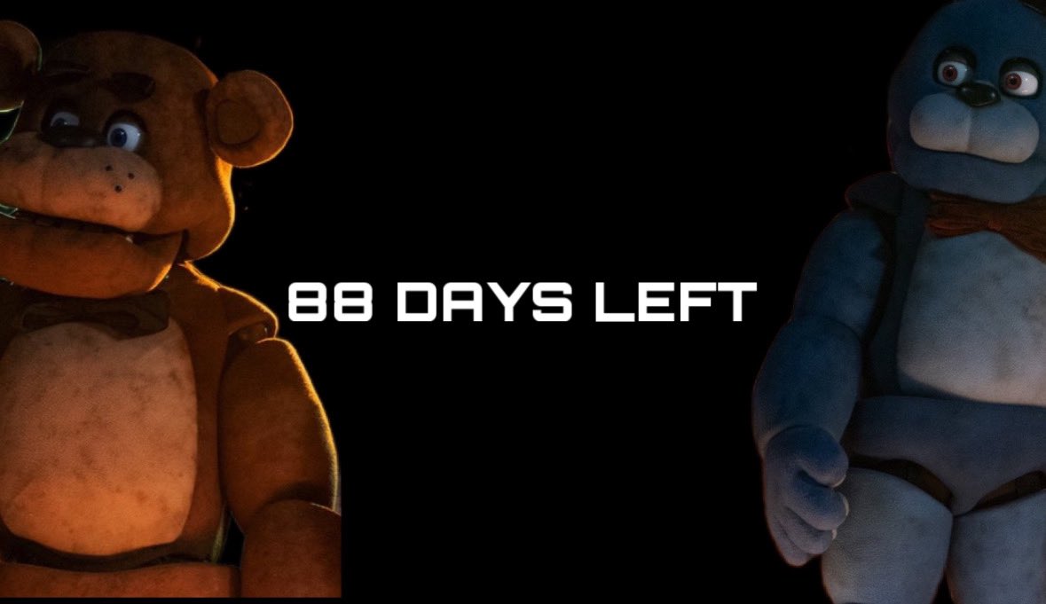 FNAF Movie Updates on X: Five Nights at Freddy's releases in theaters &  Peacock streaming service in 88 days on October 27th! #FNAF  #FiveNightsatFreddys #FNAFMovie  / X