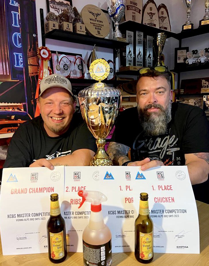 🔥GRAND CHAMPION🔥

Wir dürfen uns auch diese Jahr über den Grand Champion beim Vienna Alps Contest in Reichenau an der Rax freuen. #upswediditagain 🔥
Results:

🔥CHICKEN 1
🔥RIBS 2
🔥PORK 1
🔥BRISKET 8 😂🤷‍♂️

🔥OVERALL 1 🏆🏆

#grandchampion #iamkcbs #letsdobbq