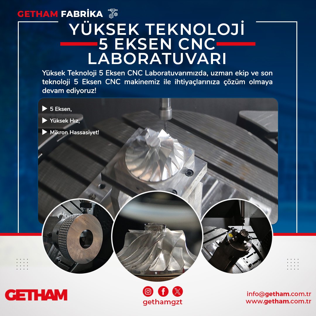 Yüksek Teknoloji 5 Eksen CNC Laboratuvarımızda, uzman ekip ve son teknoloji 5 Eksen CNC makinemiz ile KOBİ ve Girişimcilerimizin ihtiyaçlarına çözüm olmaya devam ediyoruz!