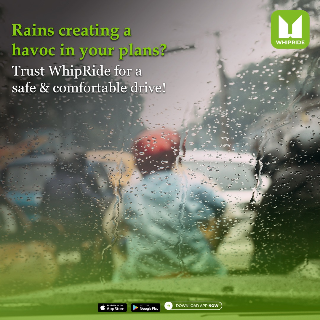 Rain causing daily disruptions? WhipRides has your back, stress-free!

Download Now!
bit.ly/3nxpAy8

#WhipRides  #Refer #SafeRides #DriverPartner #CashlessRide #AlwaysThereForYou #SafeForAll #DailyTravel #DriverPartner #CabServices #RideService #Auto #AllinOneRide