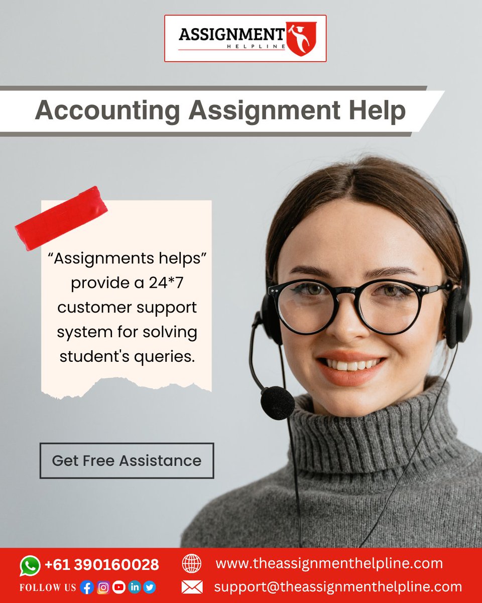 _the_assignment's tweet image. Struggling with your #accounting_assignments? Don't worry, we've got you covered! At #Assignments_Helps, we not only offer top-notch #Accounting_Assignment_Help.
🎯Get Experts Help!bitly.ws/PCW8
OR
👉Get instant help! wa.me/+61390160028