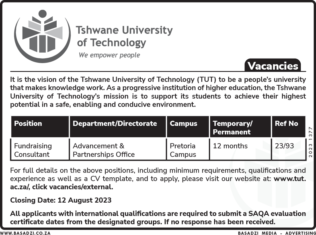 BasadziGroup's tweet photo. The following Municipalities/Departments/Companies released vacancies/tenders/notices this past week  

1.  Joburg Water 
2. INSETA 
3. TUT
4. Kouga   

keep safe, like &amp; share, and stay tuned for more posts/tenders/Vacancies https://t.co/eNA4ECDGeF