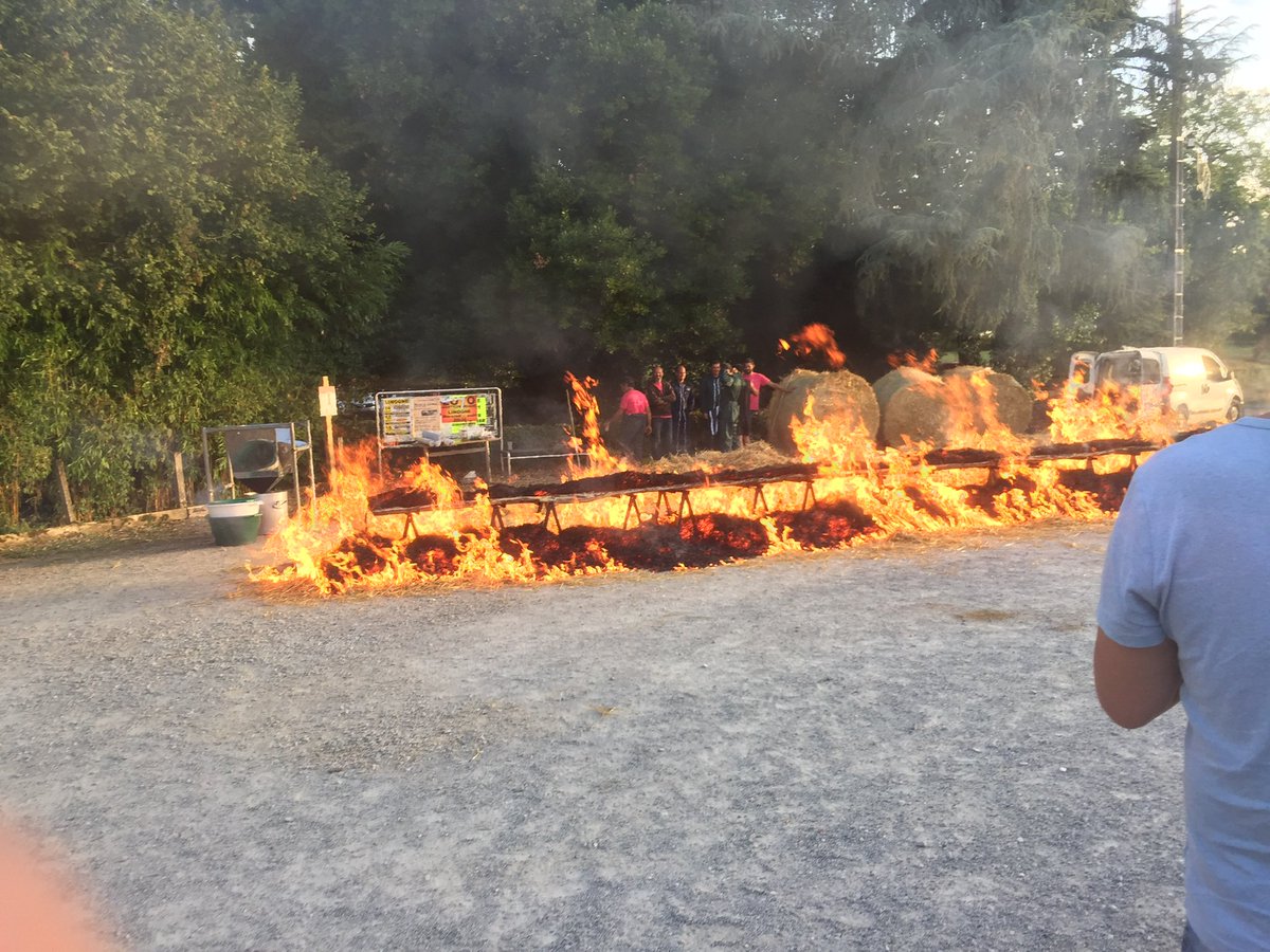 Went to the village meal at Puylagarde last night for the moules sur pailles. It was good, quite cool after dark. My phone battery died, so no pics of the tasty moules.