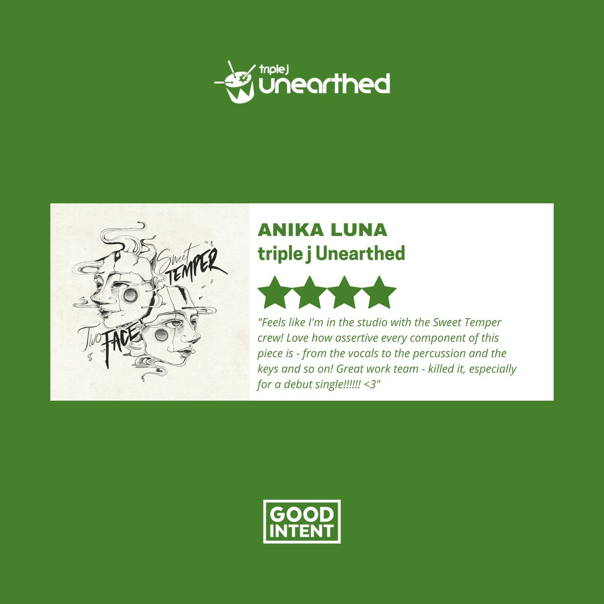 Cheers to <a href="/triplej/">triple j</a> &amp; <a href="/triplejunearthd/">triple j Unearthed</a> for the 💚💚💚 on our releases this week 🫶