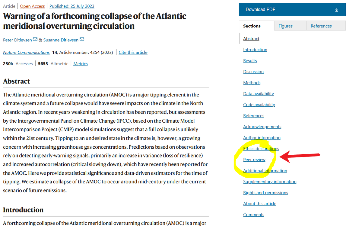 CavaliereGiu's tweet photo. Hi #EconTwitter!

Do you know that @Nature provides referee reports and authors' replies for published papers?

I find this super useful &amp; informative.

Do you think our top journals @JPolEcon, @QJEHarvard, @RevEconStudies @ecmaEditors, @AEAjournals, @REStat should do the same? https://t.co/h2HeLCfjtS