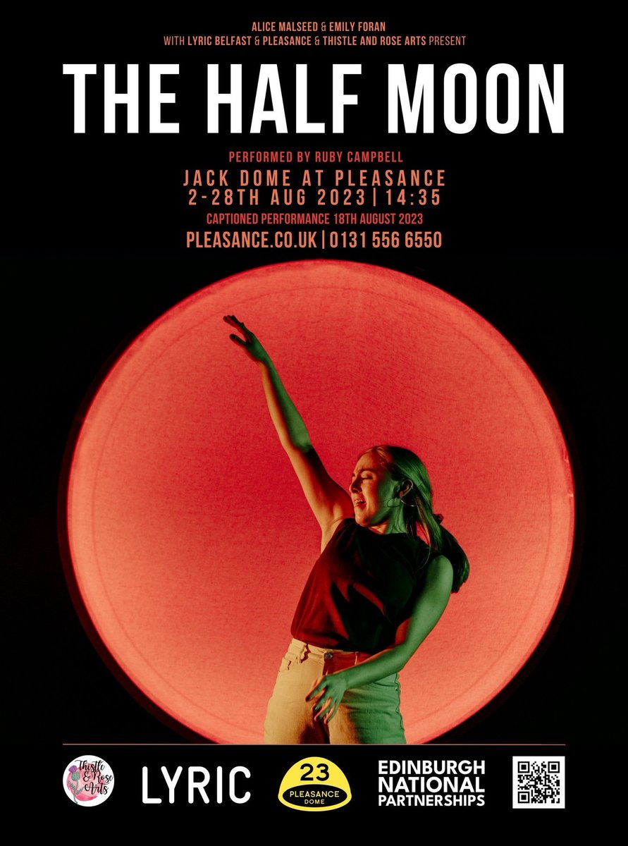 <a href="/ElectraHaimara/">Electra/Haimara</a> Female-led show with a feminist narrative from Northern Ireland here💪👋

#TheHalfMoon is a new play by <a href="/alicemalseed/">Alice Malseed</a> bursting with hope, joy &amp; the fight for the future of 4 generations of Belfast women🌙

📍Jack Dome at <a href="/ThePleasance/">Pleasance</a>
🗓️ 2-28 Aug @ 14:35 pleasance.co.uk/event/half-moon