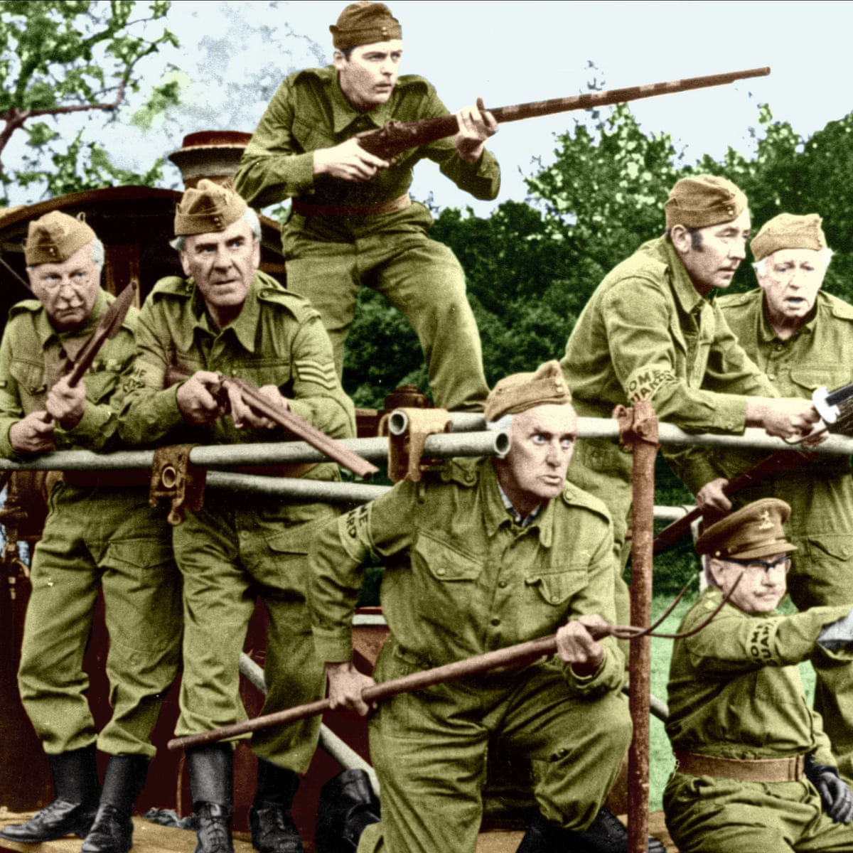classic_shows's tweet photo. 55 years ago today this brilliant comedy hit our screens 🎂🎂
 George Mainwaring, a bank manager, appoints himself as the leader of the local Home Guard contingent comprised of regular town folk too old to join the British Army.
First episode date: 31 July 1968 https://t.co/m9Qcm1mE8d