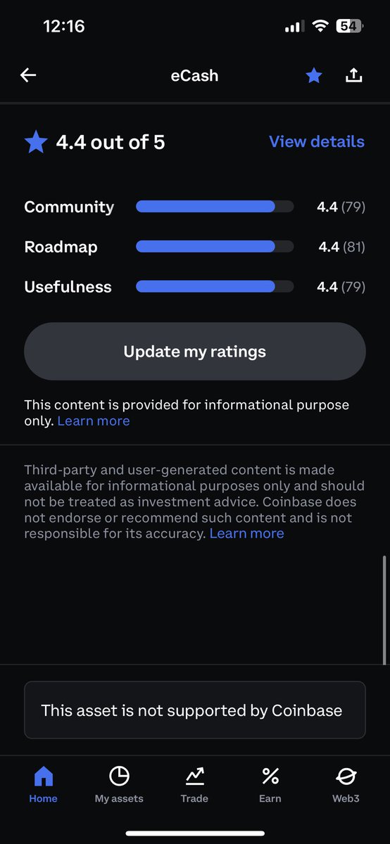 caincurrency's tweet photo. Anyone who has a Coinbase account please go to the app and search for eCash and give it a 5-star rating for community, roadmap, and usefulness. $XEC https://t.co/20BKREZJJF