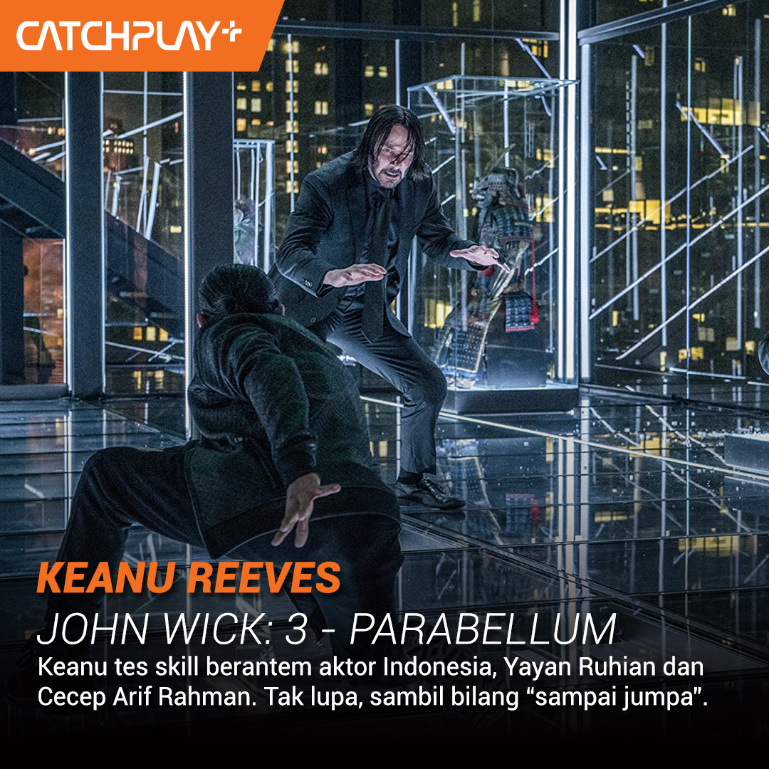 catchplayplusID's tweet photo. Ada #Indonesia, coyโฆ Bukan #overpride, cuma keingetan. Jadi banyak juga bintang Hollywood yg kolab akting bareng aktor kita. Kebayang, kalau lagi break mereka bahas apa ya?
#CATCHPLAYPLUS #Movie #JohnWick #JohnWick3 #Mile22 #EatPrayLove #MortalKombat #IkoUwais #YayanRuhian https://t.co/unNf9oeMY5