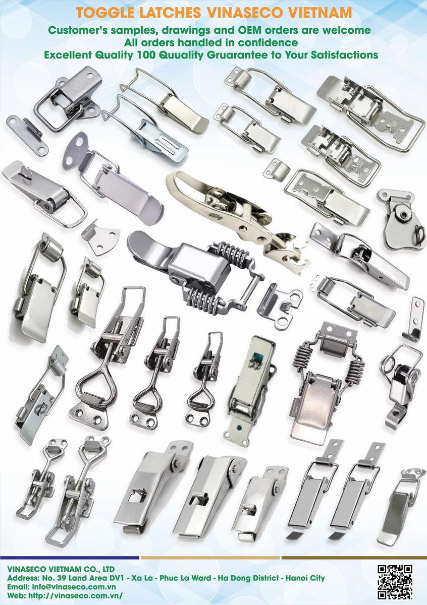 VinasecoLatches's tweet photo. #togglelatches stainless steel factory vinaseco Vietnam.
#We manufacture millions of #toggle latches every year with hundreds of product models.
Confident as the world's leading supplier of products in the field of #locking, #toggle camlp... https://t.co/vnMomUGkye