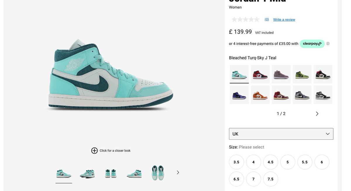 TheSoleWomens's tweet photo. #ad Jordan 1 Mid Teal Chenille at Foot Locker!

Link > https://t.co/21SzLhBFSA https://t.co/9rYN5r9RhZ