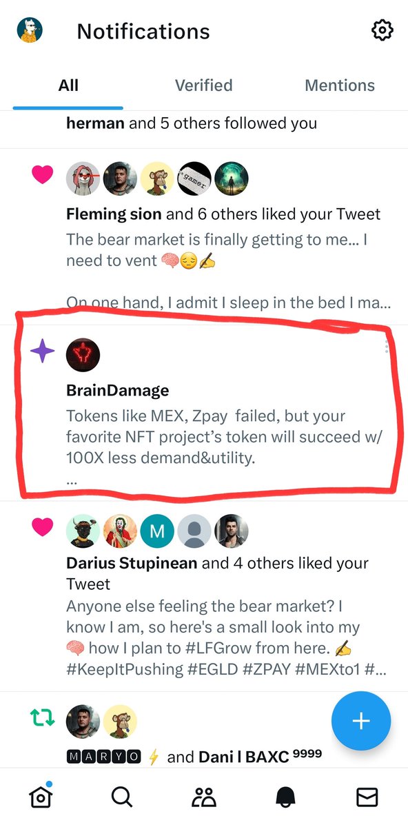 the_economystic's tweet photo. How it started: Twitter algo serves me a softball
How it ended: shout-out to everyone who helped me randomly ratio the ~infamous~ IfNot ๐๐๐
Followed all. ๐ซก๐ซก #Team #MultiversXโฏโฏโฏ
...and then there's @Web3Caesar โ๏ธ๐ค๐ค๐๐ง #FreeCaesar
Much love everyone ๐ซถ๐ #EGLD https://t.co/hMnasABJiN