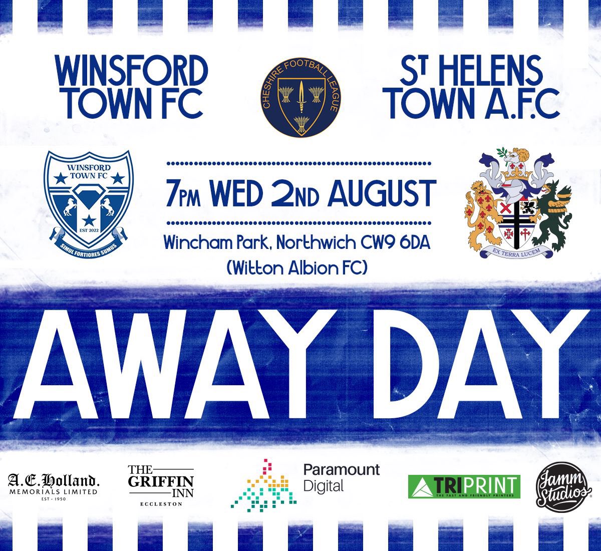 sthelenstownfc's tweet image. 👊The team will be looking to prove themselves as we travel to play @WinsfordTownFC at the impressive surroundings of Wincham Park home of @WittonAlbion this Wednesday evening 7PM KO💙 #TownTeam #ExTerraLucem #MertzOnTour @PDigitalLtd @thegriffininn @aehollands @Triprint1