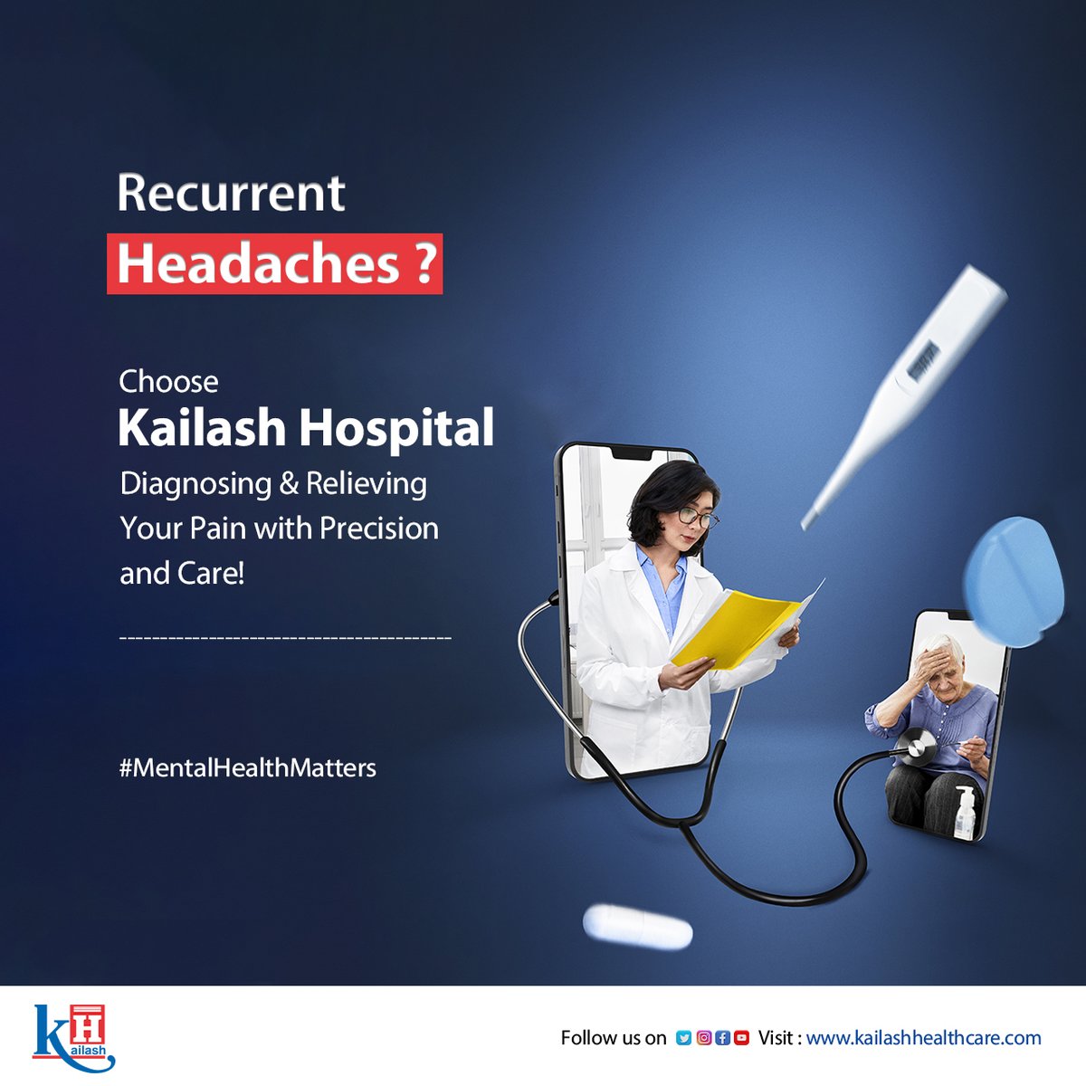 KailashHealth's tweet photo. Recurrent Headaches may make your daily life problematic and indicate a hidden problem. Choose Kailash Hospital for timely diagnosis and treatment.
Consult our Doctors: https://t.co/3PxoApNce8
#migraines #headaches #neuroproblems #diagnosis #healthtips https://t.co/dLkqAe493A