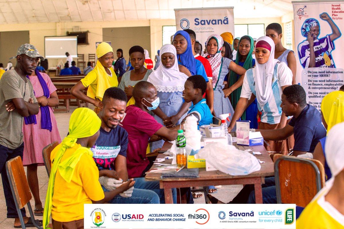 savsign's tweet photo. Over the weekend, we empowered students of Yagaba SHS to strongly assert their sexual and reproductive rights. W actively introduced the students to the enormous benefits of AgooSHE+, our tollfree helpline, accessible at 0800 00 11 22 &amp; 5100.

#SRHR #agoosheplus #ASBCActivity https://t.co/35VK6RY1I4