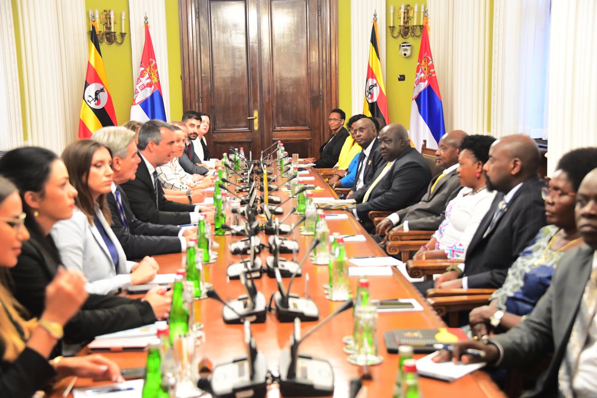 KagutaMuseveni's tweet photo. I met the  President of the National Assembly of the Republic of Serbia, Dr. Vladimir Orlić and his team.

I shared our common history & struggle for freedom and independence. Marshal Tito supported the anti-colonial struggle in Africa and, although a socialist, refused to be part of the Soviet-Sino quarrels of that time. 

We appreciated him so much and when he died, a delegation of the Post-Amin Government, of which I was part, came for the funeral.  
We should continue with this struggle for progress and an even better future for our citizens.

I thank  Dr. Vladimir Orlić for inviting me to the National Assembly.
