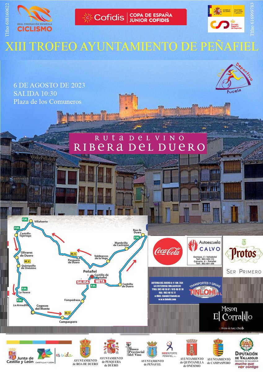 XIII TROFEO AYUNTAMIENTO DE PEÑAFIEL
"COPA ESPAÑ JUNIOR COFIDIS"