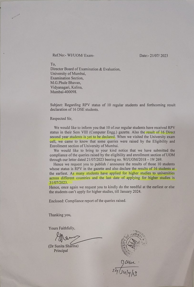 krish_dasani's tweet photo. @MumbaiUni @dvkesarkar @mieknathshinde
Urgent Issue with Mumbai University Results
On 12/07/2023,@MumbaiUni declared results,but many students,including myself,are left hanging with results held Despite our efforts to inquire,we're met with vague excuses!#MumbaiUniversityResults https://t.co/A809Zr6srQ