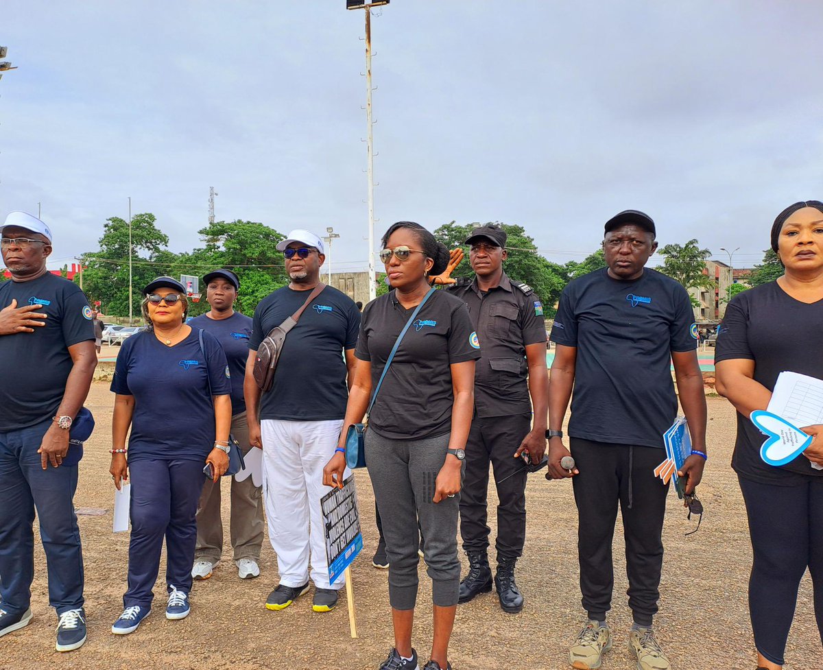 UNODC_Nigeria's tweet photo. We are set for the awareness march against human trafficking at the Old Ground Parade. 

A march in solidarity with survivors, to create more awareness about human trafficking and to inspire more people to join the fight against the menace. 
@naptipnigeria 

#EndHumanTrafficking https://t.co/ZxbFTLVkM0