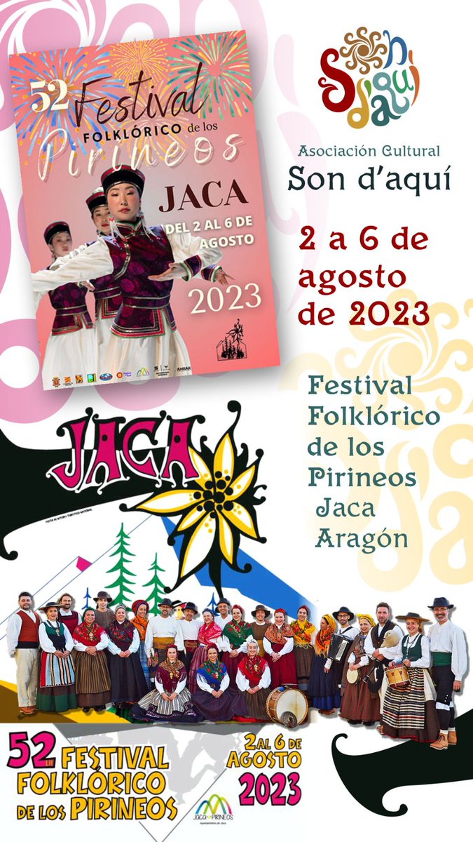 acsondaqui's tweet photo. Dende ás 00 h  estamos nun bus rumbo a Huesca, onde teremos a fortuna de participar na 52 edición do Festival Folklórico de los Pirineos de #Jaca 🎉

Vai ser unha semana moi emocionante na que levaremos a nosa cultura, música e festa ata terras aragonesas!

Aló imos @festivaljaca https://t.co/wgYSheXRZz