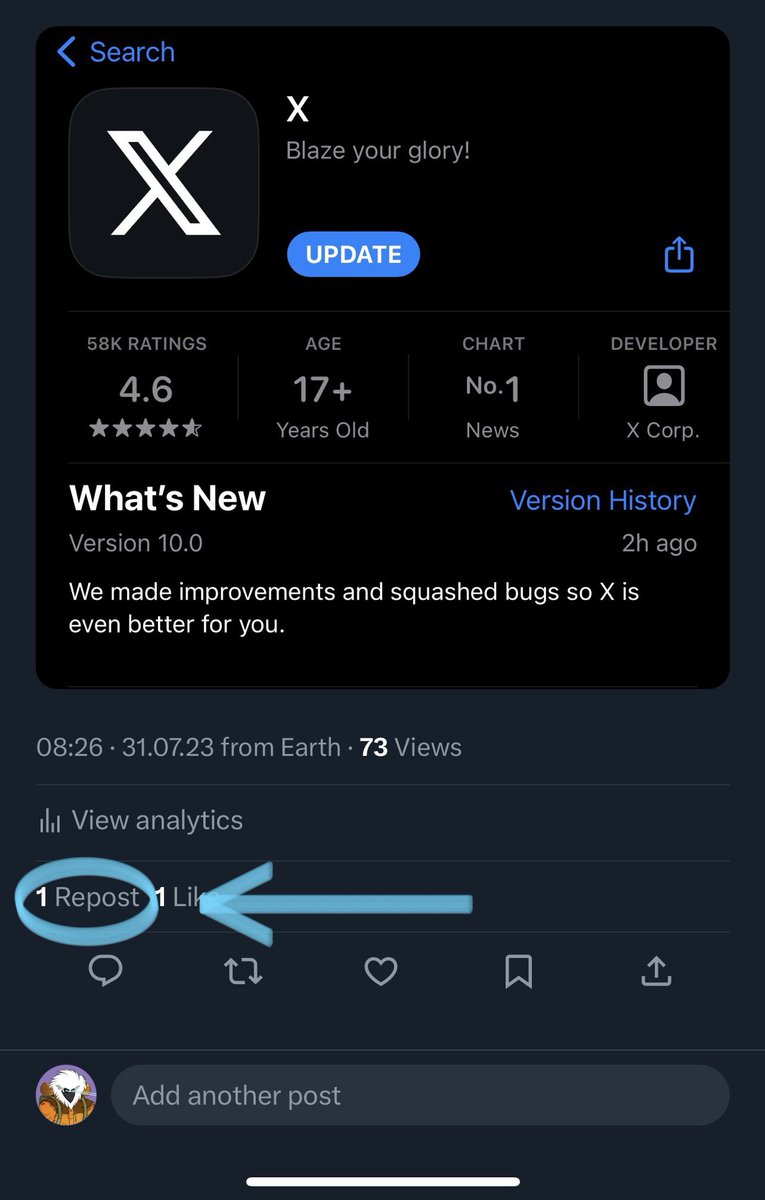 SammyMars's tweet photo. Have you noticed that after the last @X Update there’s no more #Tweet and #Retweet but just #Post and #Repost ?
#crofam #formerTwitter #Twitter #X #theEndoftheBird
Let’s Post this! https://t.co/by3jWG902e