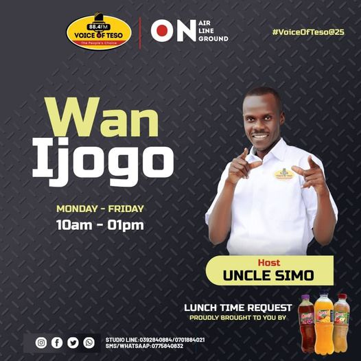voice_of_teso's tweet photo. #MondayRequests!
#Wan_Ijogo
The day is here….Shs1m (31st jackpot) Courtesy of #Akandala_promotion!
Simply type *238*1*1# then enter your mobile money pin, but make sure you have as low as 2,200 in your mobile money account to play.
Listen online https://t.co/IPfwPOYZxD https://t.co/t5ko1B8Z9G