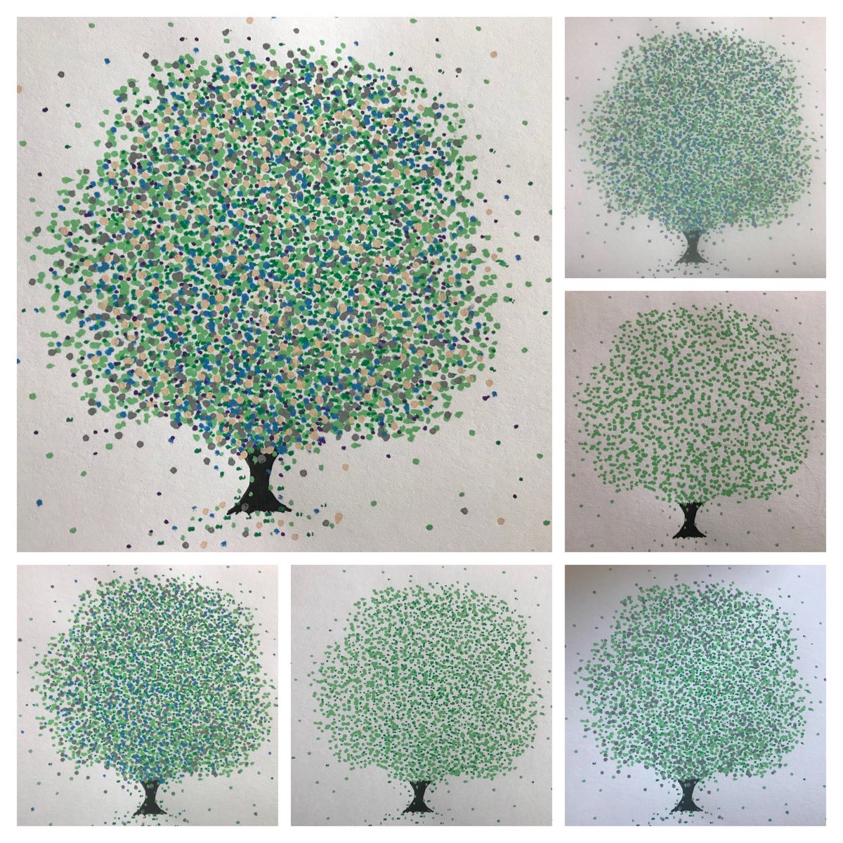 frozenprawn's tweet image. My #GreenTree 💚🌳 and #PinkTree 💖🌳Woodland! #art #paint #draw #Mindfulness #walk 👩🏻‍🎨🎨 ✍️ 🖊🚶🏻‍♀️🌞🌧🐀