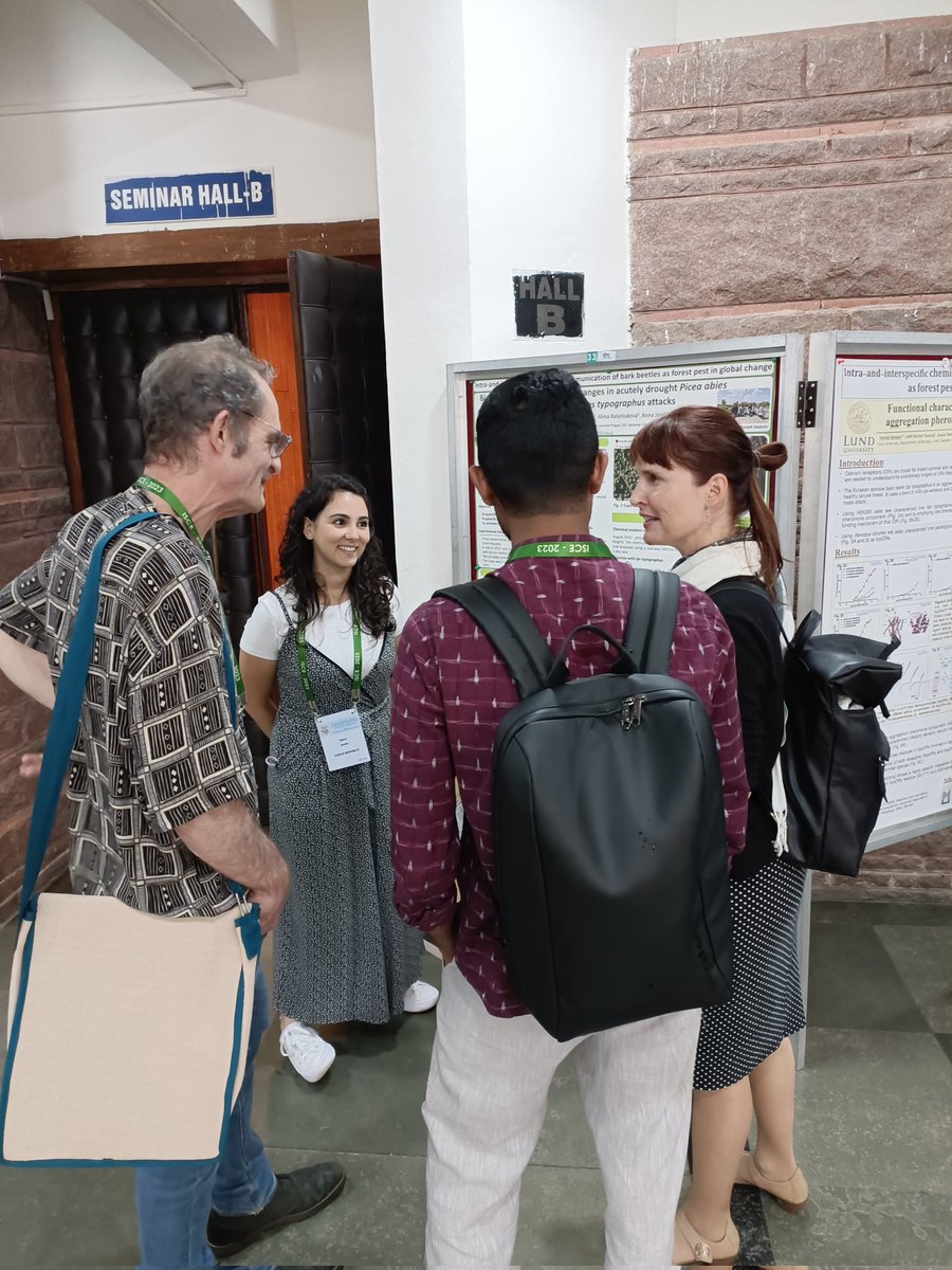 Our team from Czech University of life sciences, Prague have taken part in the international society of Chemical ecology 2023 <a href="/iisc/">IISC</a> Bengaluru, India. 
Team head Dr. Anna Jirošová chaired a session and gave a talk covering exclusively the Bark beetle calamity..
