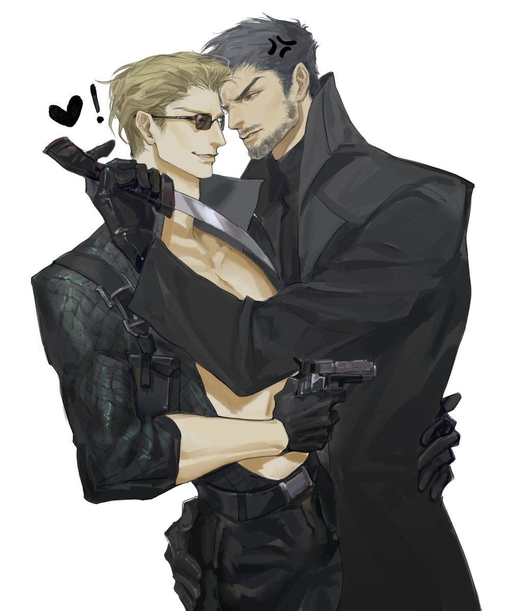 LSL20170104's tweet photo. 8克x5威
上面在爭鋒，下面在調情
#AlbertWesker  #ChrisRedfield
#chrisker  #cw https://t.co/AABmsaUkHD