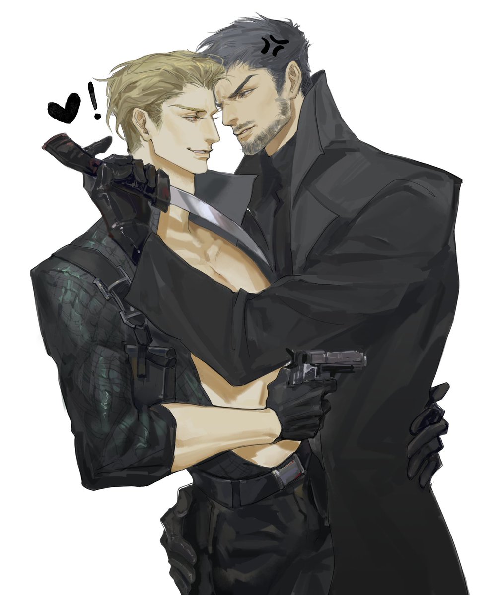 LSL20170104's tweet photo. 8克x5威
上面在爭鋒，下面在調情
#AlbertWesker  #ChrisRedfield
#chrisker  #cw https://t.co/AABmsaUkHD