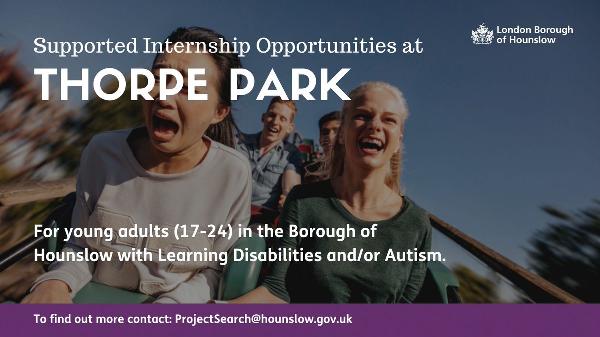 🟠 Exciting News! 🟠

<a href="/THORPEPARK/">Thorpe Park Official</a> <a href="/WestThames/">West Thames College</a> and  <a href="/LBofHounslow/">Hounslow Council</a> have teamed up to offer young adults with learning disabilities or #Autism  supported internship opportunities! 

Share this opportunity with your friends and family! 

Interested in applying? Visit: