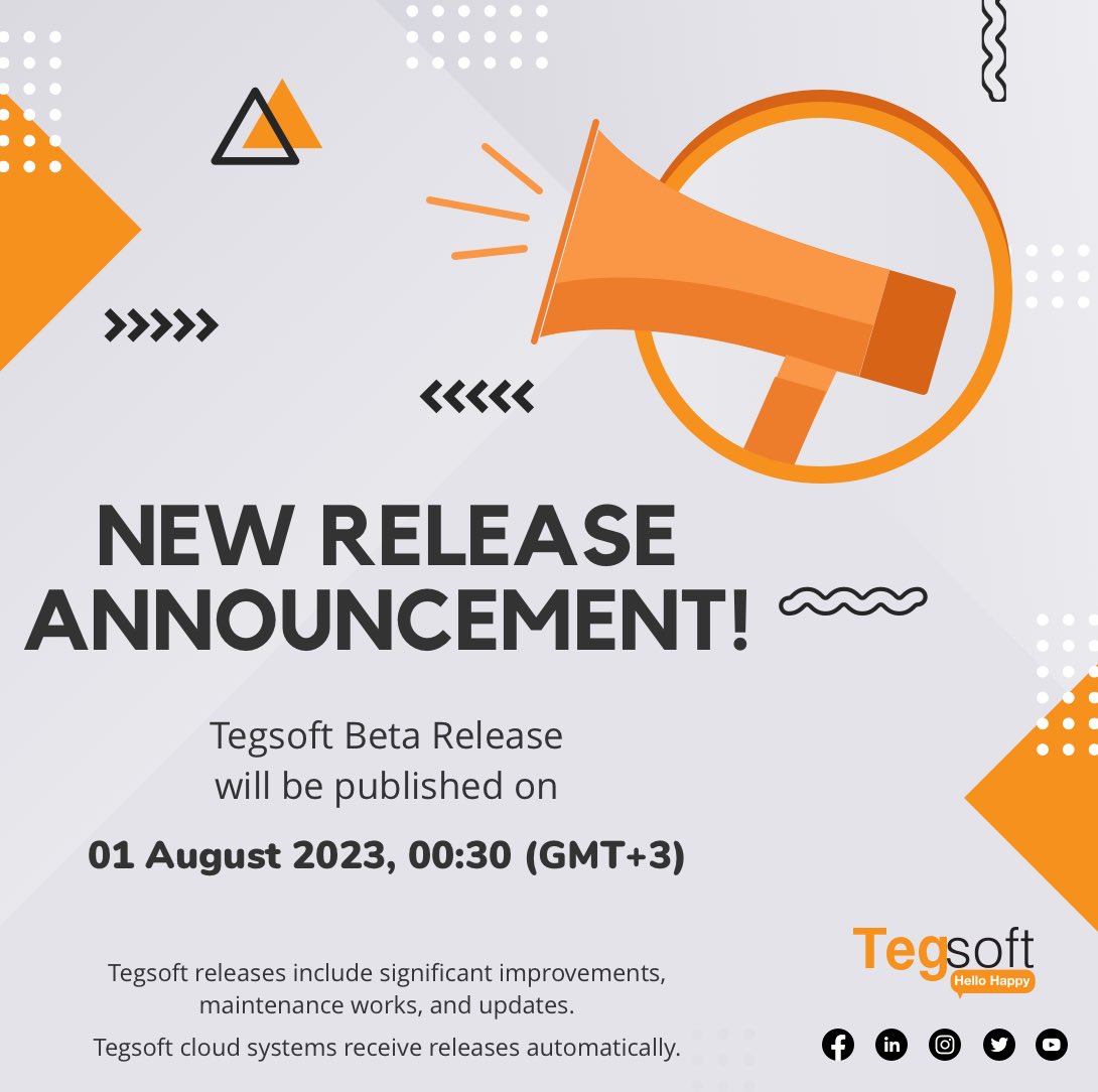 Tegsoft beta release will be published on 01 Agust 2023, at 00:30 (GMT +3).
For a closer look at the Tegsoft release notes, please follow the link below.
docs.tegsoft.com/docs/what-is-n…