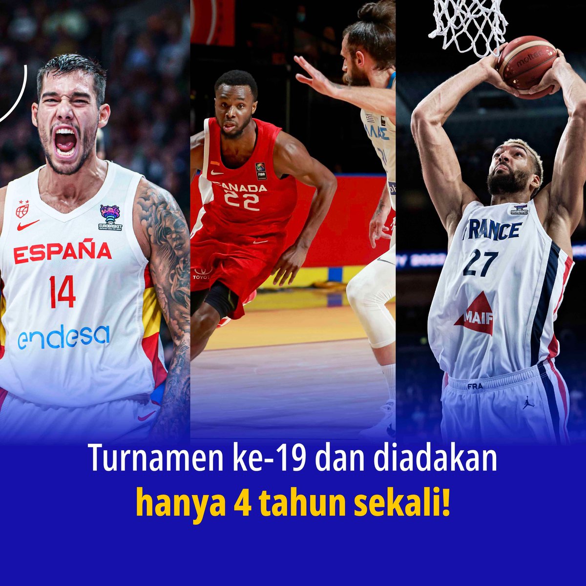 loketcom's tweet photo. Fakta-Fakta FIBA Basketball World Cup 2023! 🏀🏆

 Udah semakin dekat buat nonton pertandingan basket antar dunia yang hanya diadakan 4 tahun sekali! 

Baca fakta selengkapnya di https://t.co/1BXGGl2Y89 ✨ https://t.co/ZYEBUSx1Qe