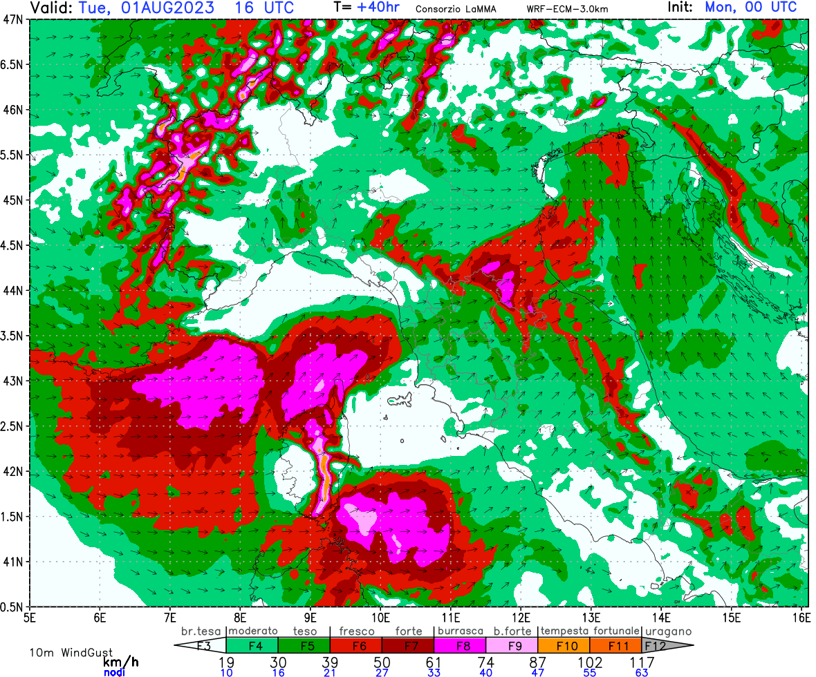 #Toscana #mare il progressivo approfondimento di un minimo sul M. Ligure favorirà da martedì l'incremento dei venti di Libeccio sulla costa a nord di Piombino e sull'Arcipelago a nord dell'Elba. I venti da SO insisteranno fino a mercoledì e aumenterà di conseguenza il moto ondoso