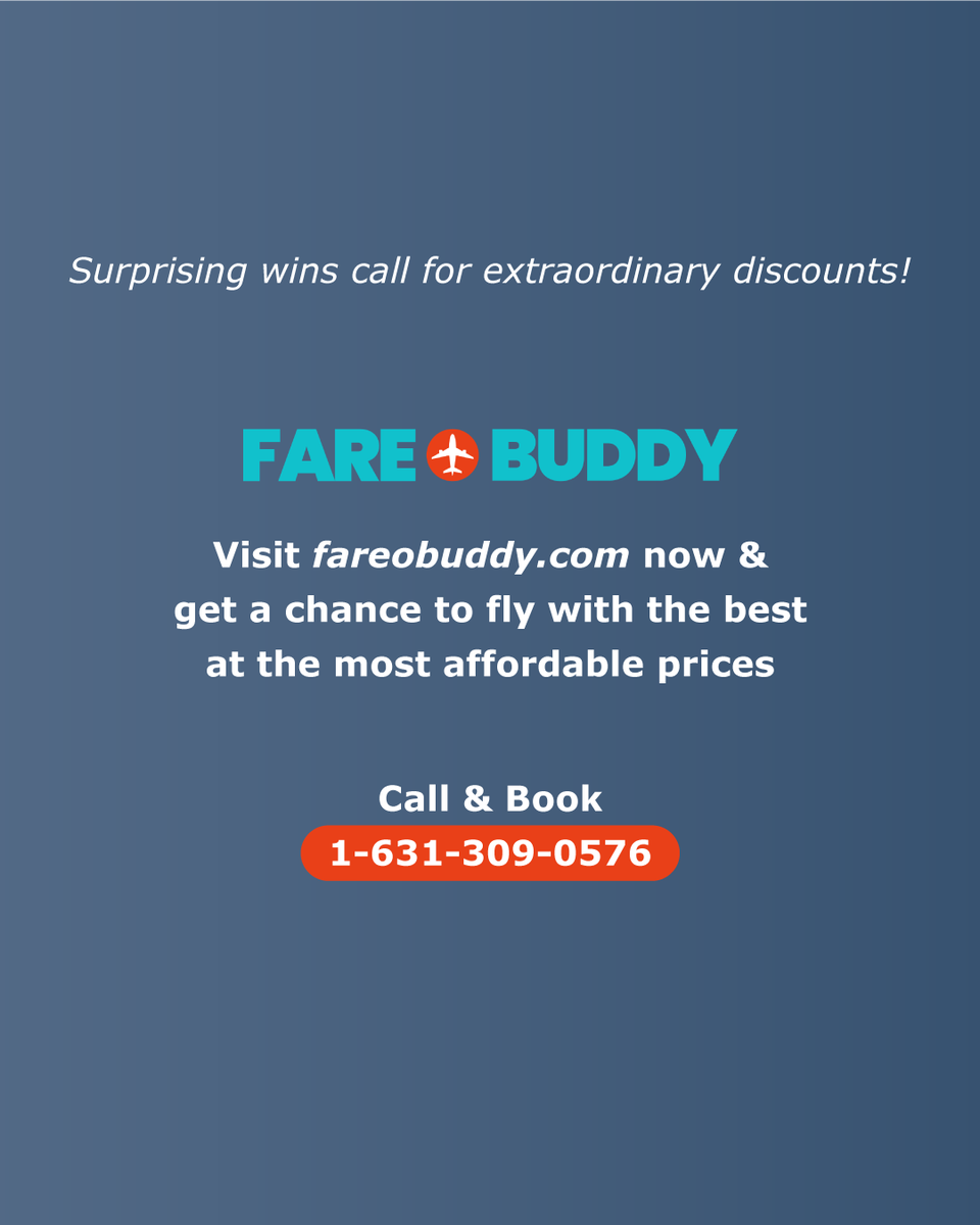 fareobuddy's tweet photo. Book your flights with @fareobuddy to get super exclusive discounts and deals ✈️✨

#travel #Competition #Fly #Airline #top10 #MondayMood #Discounts https://t.co/UBW26xSuE0