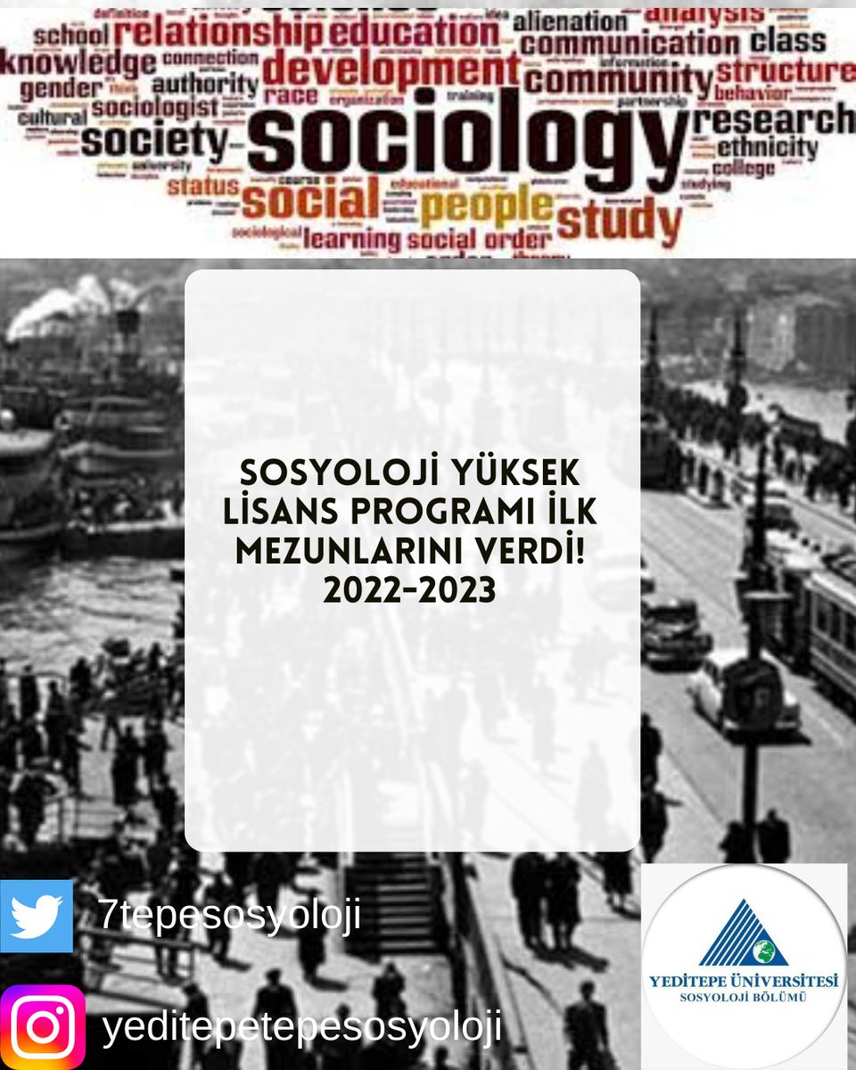 yeditepesoc's tweet photo. Sosyoloji Bölümü Yüksek Lisans Programı İlk Mezunlarını Verdi!

@YeditepeUni @yeditepesbe https://t.co/S8mKW3O2vV