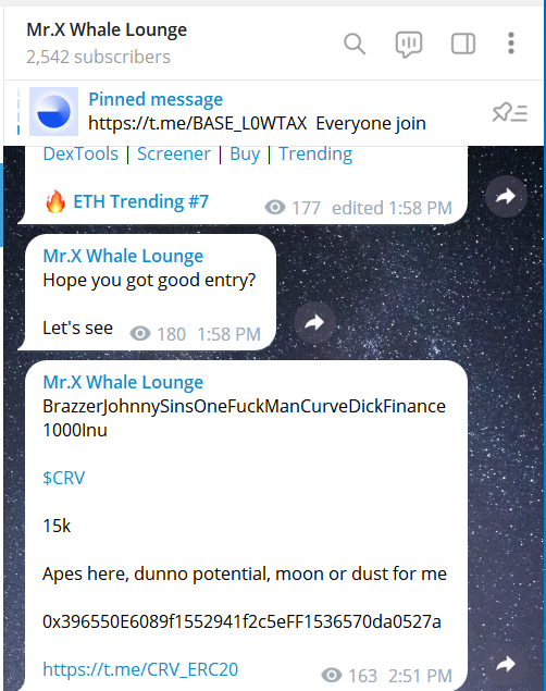 BrazzerJohnnySinsOneFuckManCurveDickFinance1000Inu

$CRV #CRV  <a href="/CRV_ERC20/">BrazzerJohnnySinsOneFuckManCurveDickFinance1000Inu</a>

15k

Apes here, dunno potential, moon or dust for me 

0x396550E6089f1552941f2c5eFF1536570da0527a

t.me/CRV_ERC20

dexscreener.com/ethereum/0xb5a…