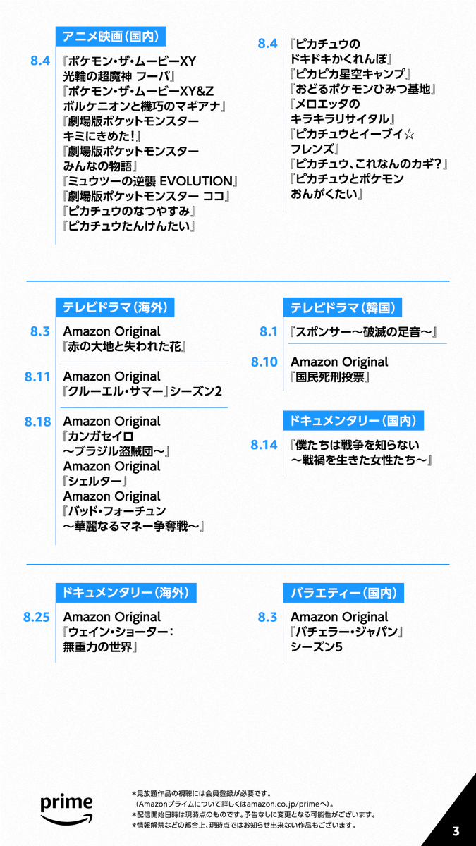 プライムビデオ 8月【配信作品】一覧✨ 🔹『バチェラー・ジャパン