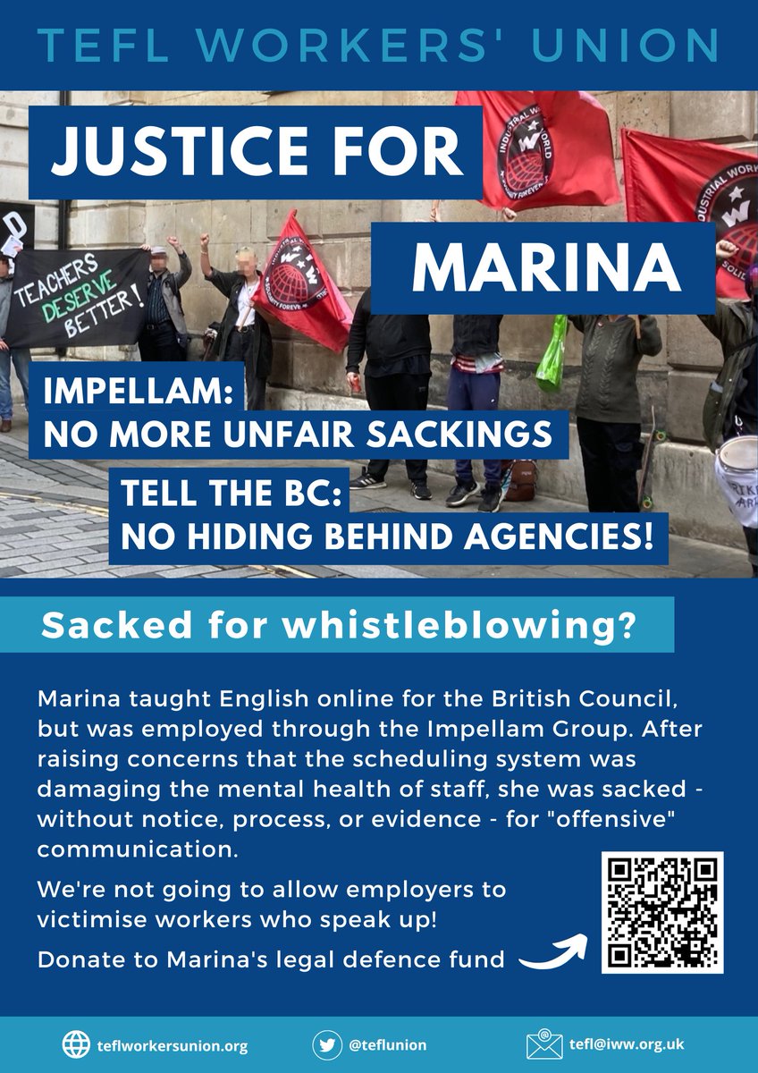 TEFL Workers' Union (@teflunion) on Twitter photo Oh, that is a snazzy leaflet!🪧
Really be a shame if folks showed up at the <a href="/BritishCouncil/">British Council</a> or the <a href="/ImpellamGroup/">Impellam Group</a> with banners and signs and stacks of leaflets, wouldn't it?
<a href="/pcs_union/">PCS Union (pcs.org.uk)</a> <a href="/EapForSJ/">EAP for Social Justice 🧡</a> <a href="/EsolManifesto/">The ESOL Manifesto (2012) 10 Years On</a> <a href="/sbrowntweets/">Steve Brown</a> <a href="/WOCinELT/">Women of Color in ELT</a> <a href="/BCTokyoNambu/">Nambu union</a> <a href="/chrissowtonelt/">Chris Sowton</a> <a href="/EFALondon/">English for Action 🧡</a> Oh, that is a snazzy leaflet!🪧
Really be a shame if folks showed up at the <a href="/BritishCouncil/">British Council</a> or the <a href="/ImpellamGroup/">Impellam Group</a> with banners and signs and stacks of leaflets, wouldn't it?
<a href="/pcs_union/">PCS Union (pcs.org.uk)</a> <a href="/EapForSJ/">EAP for Social Justice 🧡</a> <a href="/EsolManifesto/">The ESOL Manifesto (2012) 10 Years On</a> <a href="/sbrowntweets/">Steve Brown</a> <a href="/WOCinELT/">Women of Color in ELT</a> <a href="/BCTokyoNambu/">Nambu union</a> <a href="/chrissowtonelt/">Chris Sowton</a> <a href="/EFALondon/">English for Action 🧡</a>