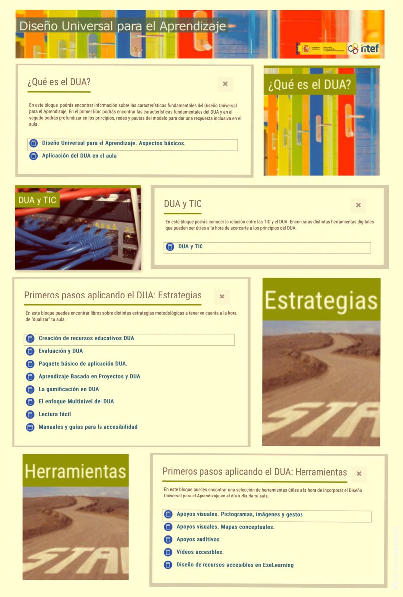 Diseño Universal para el Aprendizaje (DUA): relación de artículos de <a href="/educaINTEF/">Educación INTEF</a> a modo de curso para entenderlo y aplicarlo conectatic.intef.es/course/view.ph…
