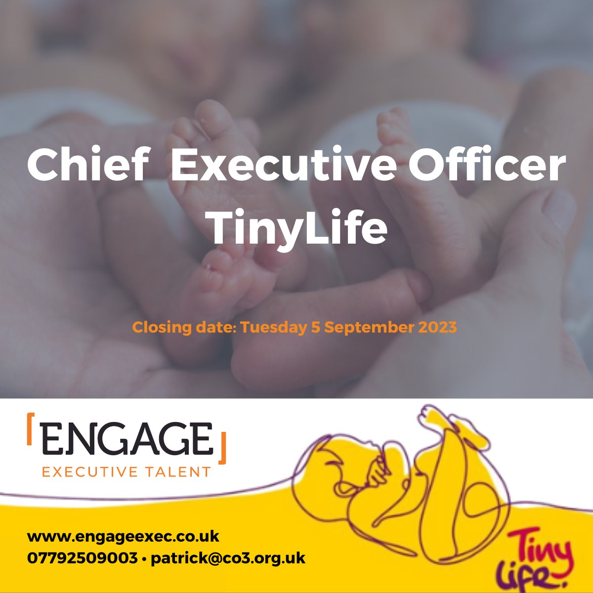 Are you looking for a leadership post where you can make a difference? Northern Ireland's only premature baby charity, <a href="/TinyLifeCharity/">TinyLife</a> is looking for their next Chief Executive Officer. Apply now 👉 bit.ly/43PKCdo
