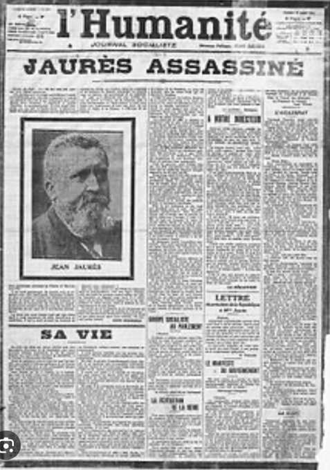 Il a été assassiné parce qu'il était du côté de la paix et des petits gens !
#JeanJaures