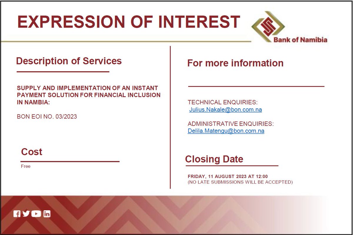 Bank of Namibia tweet media