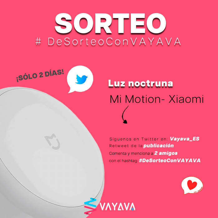 VAYAVA_ES's tweet photo. Estamos de sorteito. Hoy con una Luz nocturna de movimiento
Para participar sigue los pasos
👍Síguenos @VAYAVA_ES
🔁Retweet
📢Menciona a 2 amigos con el hashtag #DeSorteoConVAYAVA 
*El Sorteo se realizará el 02/03/2023
**Bases legales👉https://t.co/58LBkERyOx https://t.co/CK9trY4W3y