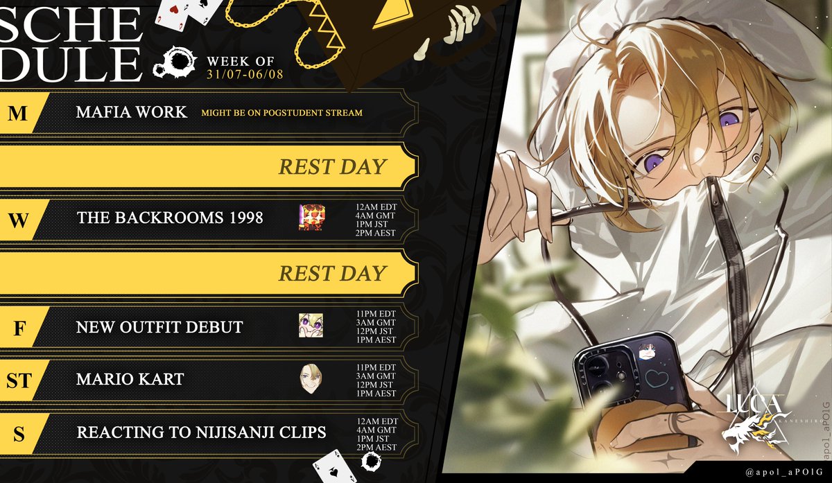 luca_kaneshiro's tweet photo. New outfit debut this week! https://t.co/6lZzBiawv3