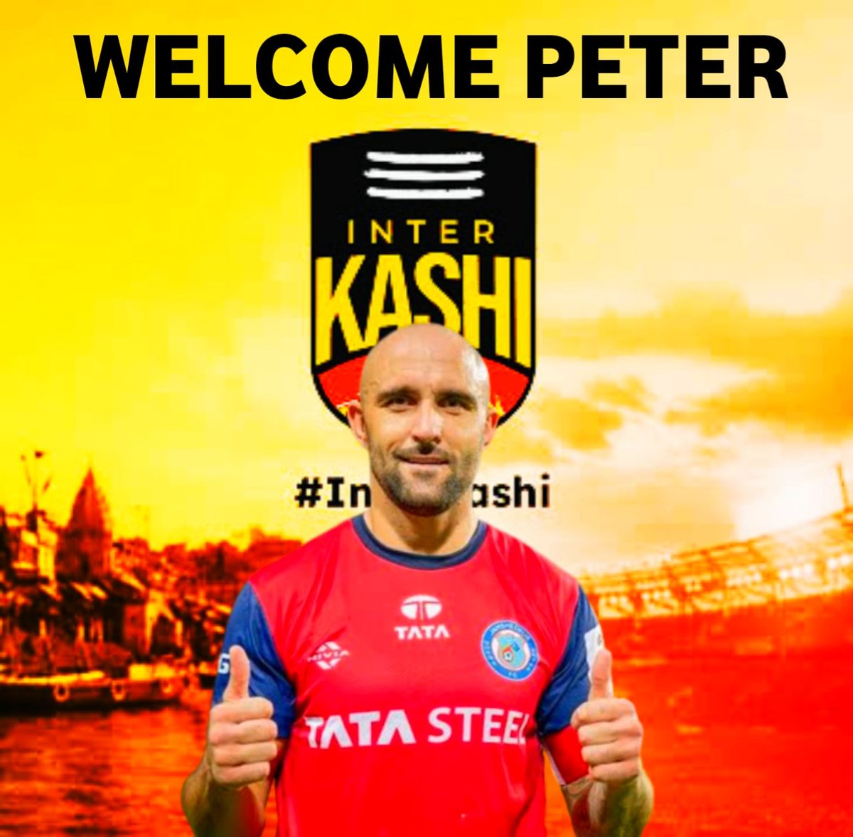 𝗪𝗘𝗟𝗖𝗢𝗠𝗘 𝗧𝗢 𝗞𝗔𝗦𝗛𝗜 🧡🖤

After ISL, Peter is now ready to conquer I League with us. 

#InterKashi #HarHarMahadevॐ 
#HeroILeague #IndianFootball